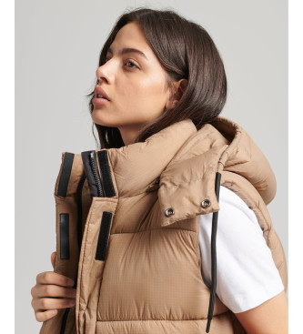 Superdry Gilet corto imbottito Touchline marrone