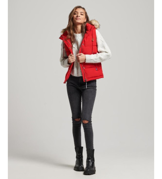 Superdry Colete acolchoado de pele sinttica Everest vermelho