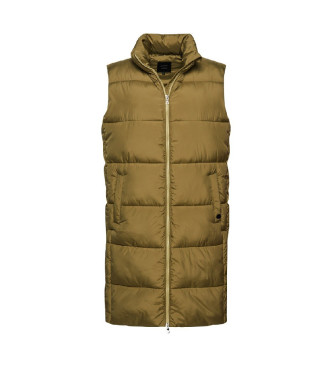 Superdry Lang quiltet vest grn