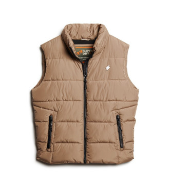 Superdry Gilet trapuntato sportivo marrone