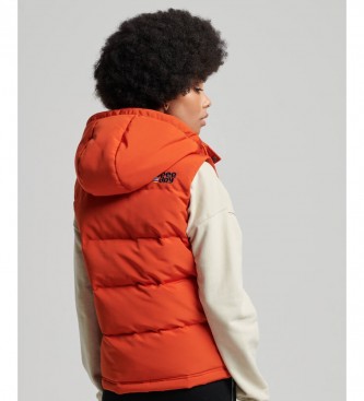 Superdry Hooded waistcoat Vintage Everest orange