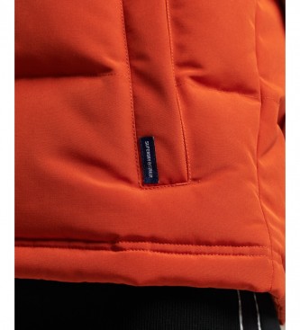 Superdry Colete com capuz Vintage Everest laranja
