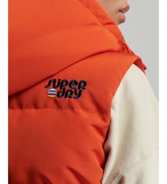 Superdry Chaleco con capucha Vintage Everest naranja