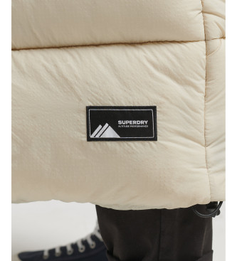 Superdry Ripstop beige quiltet vest lang beige