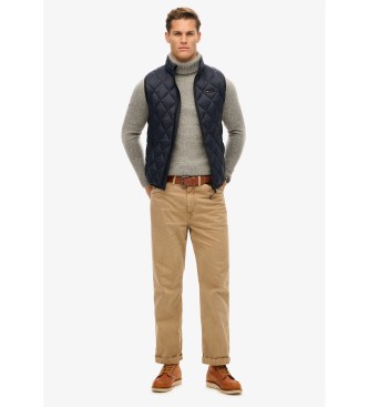 Superdry Colete Fuji Lite azul-marinho
