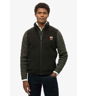 Superdry Kamizelka z podszewką z polaru Active czarna