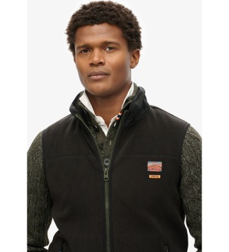 Superdry Kamizelka z podszewką z polaru Active czarna