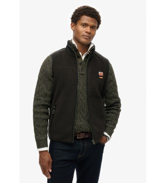 Superdry Kamizelka z podszewką z polaru Active czarna