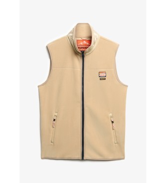 Superdry Kamizelka z podszewką z polaru Active beżowa