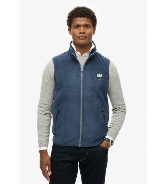 Superdry Kamizelka z podszewką z polaru Active niebieska