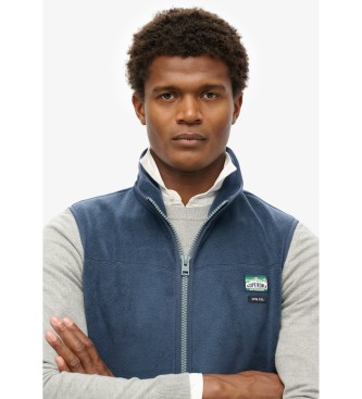 Superdry Kamizelka z podszewką z polaru Active niebieska
