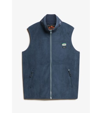 Superdry Kamizelka z podszewką z polaru Active niebieska