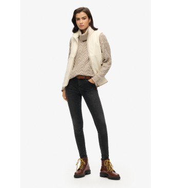 Superdry Gilet foderato in pile bianco attivo