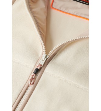 Superdry Gilet foderato in pile bianco attivo