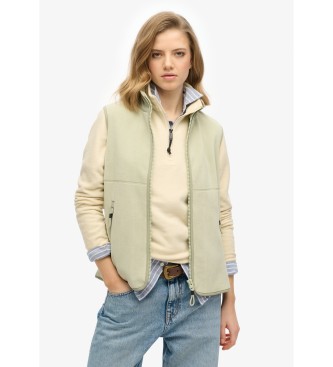 Superdry Gilet doubl en polaire Active green