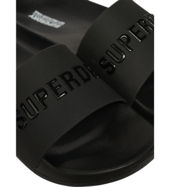Superdry Tongs noires avec logo