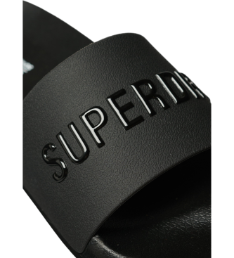 Superdry Zwarte teenslippers met logo