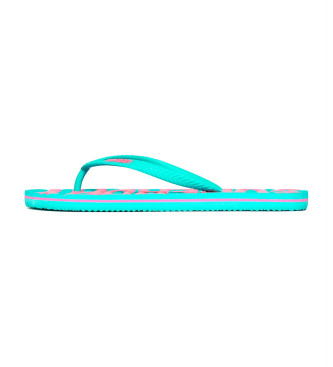 Superdry Flip flops with logo logo turquoise