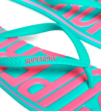 Superdry Tongs avec logo turquoise