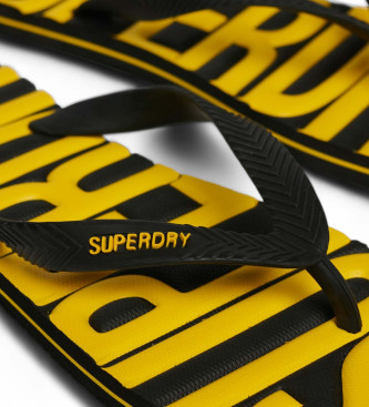 Superdry Teenslippers met logo Vintage Logo zwart