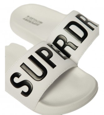 Superdry Code Core chinelos de piscina brancos