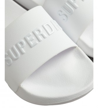 Superdry Chinelos com logótipo Code branco