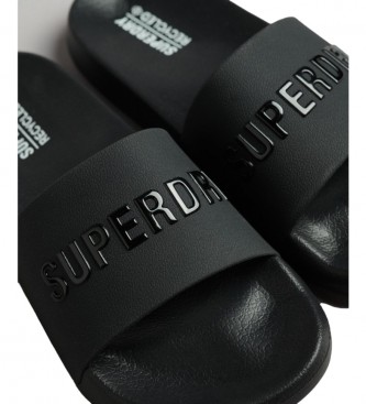 Superdry Flip Flops mit Code-Logo schwarz
