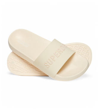 Superdry Vegan pool flip flops with white logo