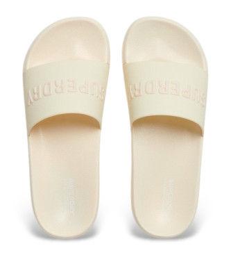 Superdry Vegan pool flip flops with white logo