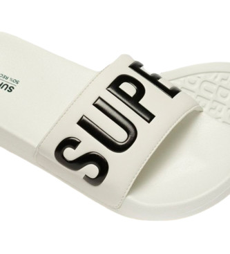 Superdry Veganska flip-flops fr simbassng Core vit