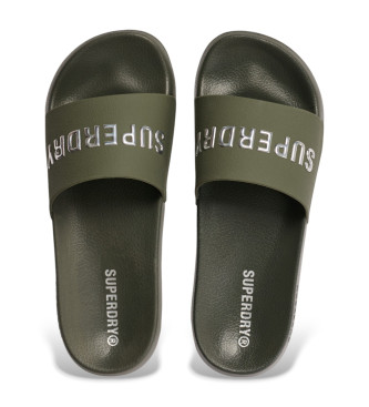 Superdry Teenslippers Luxe groen
