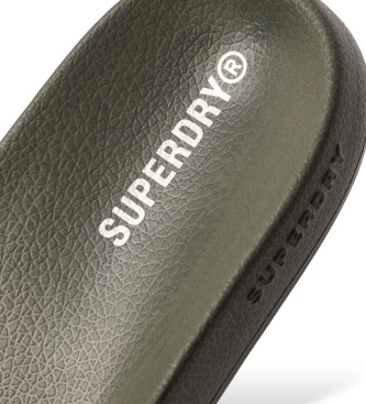 Superdry Teenslippers Luxe groen