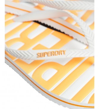 Superdry Vegan flip flops with logo Vintage Logo white