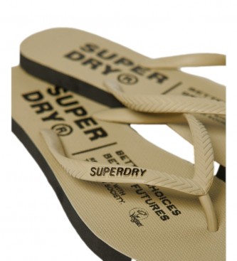 Superdry Brown vegan flip flops