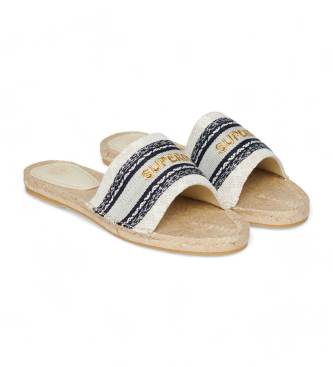 Superdry Beige canvas espadrille style sandals