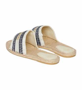 Superdry Beige canvas espadrille style sandals