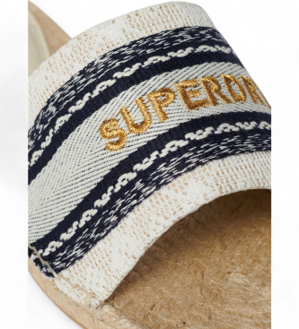 Superdry Beige canvas espadrille style sandals