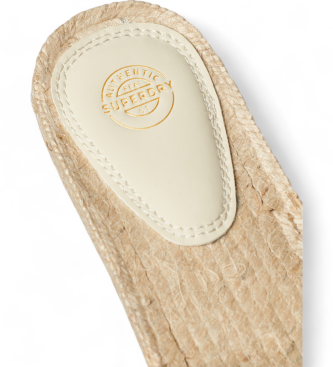 Superdry Beige canvas espadrille style sandals