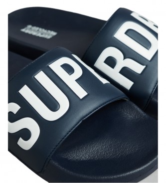 Superdry Code Core marineblaue Schwimmbad-Flipflops