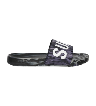 Superdry Badtofflor med kamouflagemnster Core grey