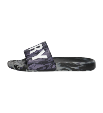 Superdry Badtofflor med kamouflagemnster Core grey