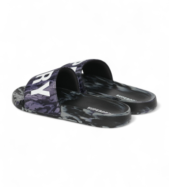 Superdry Badtofflor med kamouflagemnster Core grey