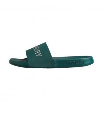 Superdry Teenslippers met Code-logo groen