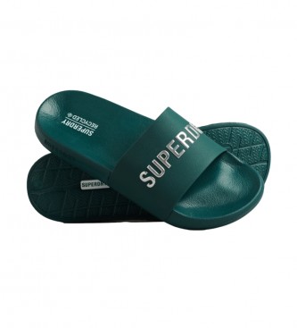 Superdry Teenslippers met Code-logo groen