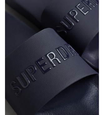 Superdry Flip flops with Code navy logo