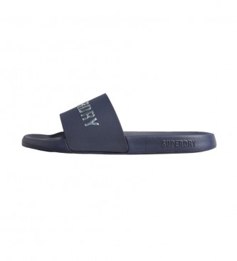 Superdry Teenslippers met Code navy logo