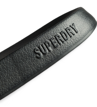 Superdry Infradito da piscina con logo Code nero