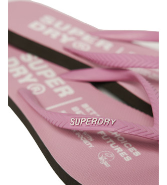 Superdry Chinelos de dedo vegan cor-de-rosa