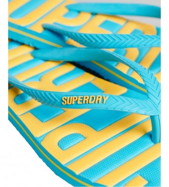 Superdry Chinelos de dedo vegan com logótipo azul Vintage Logo