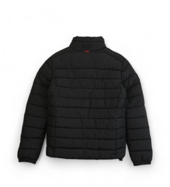 Superdry Fuji Quiltet jakke med broderi, sort